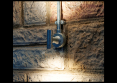 Conduit drop tee rustic wall light