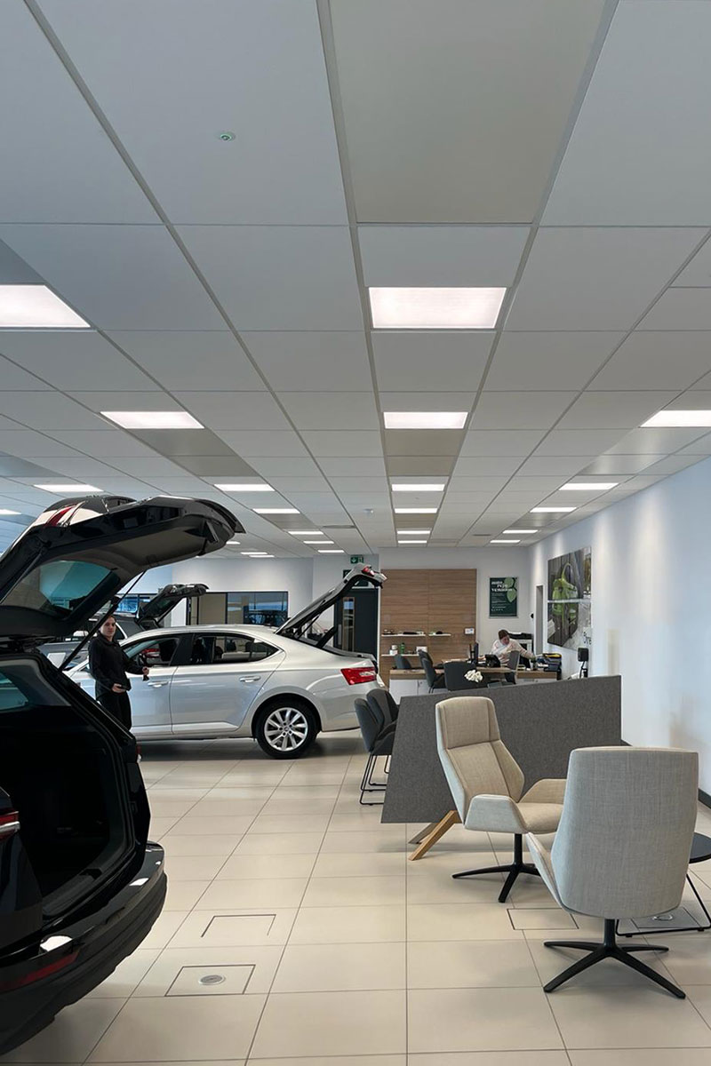 skoda shoowroom lighting scotland
