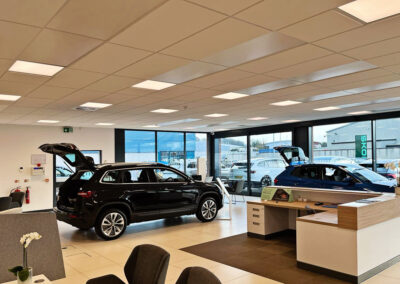 skoda showroom LED lighting in scotland