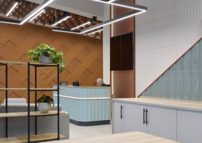 Feature Lighting for Reception Refurbishment at 155 St Vincent St Glasgow