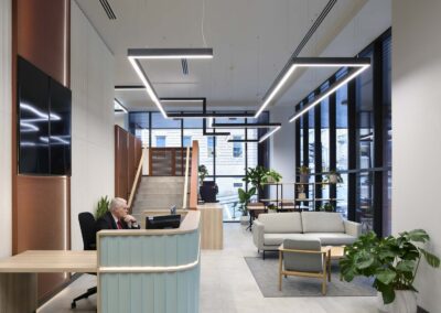 Feature Lighting for Reception Refurbishment at 155 St Vincent St Glasgow