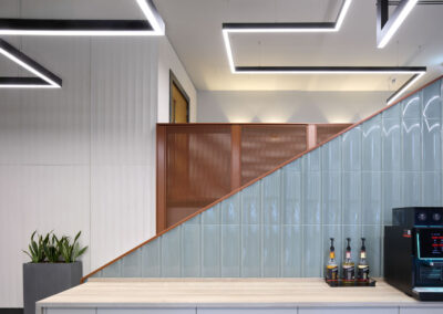 Feature Lighting for Reception Refurbishment at 155 St Vincent St Glasgow